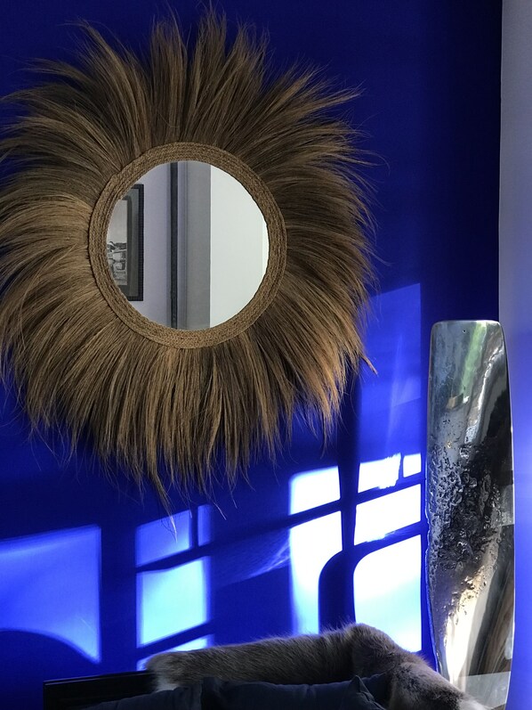 Séjour et son mur Bleu Klein