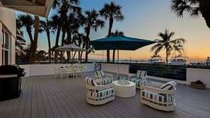 Your massive private deck with stunning ocean and sunset views...