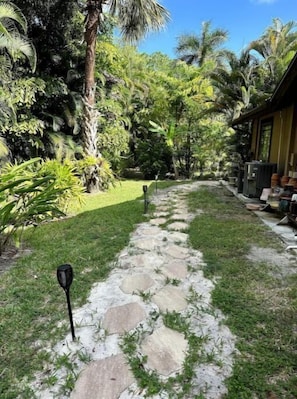 Stepping stones leading to The Secret Garden