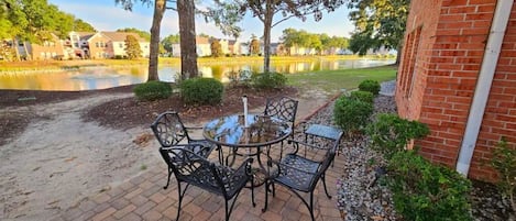 Patio area for our building