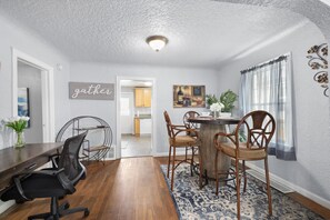 Desk and Dining Area