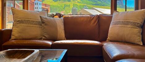 Soak in the view of Mt. Crested Butte from our living room!