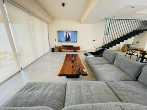 Main living room with TV.