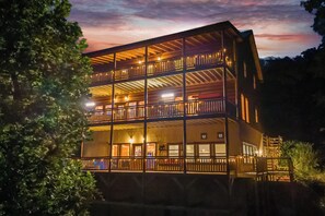 Three levels of outdoor living space, perfect for taking in the Smoky Mountain scenery