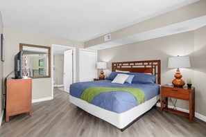 King bed in the main bedroom