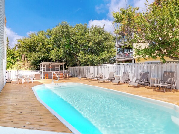 Take a dip in the beautiful Private Pool or lounge with your favorite beach read!