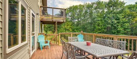 Meredith Vacation Rental | 3BR | 2BA | 1,800 Sq Ft | 1 Step to Enter