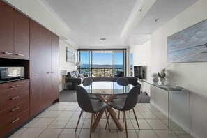 Combined dining and kitchen area