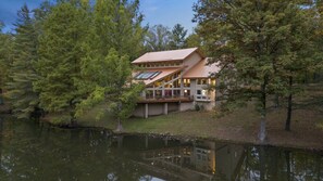 Enjoy an enchanting evening on the deck overlooking the lake.