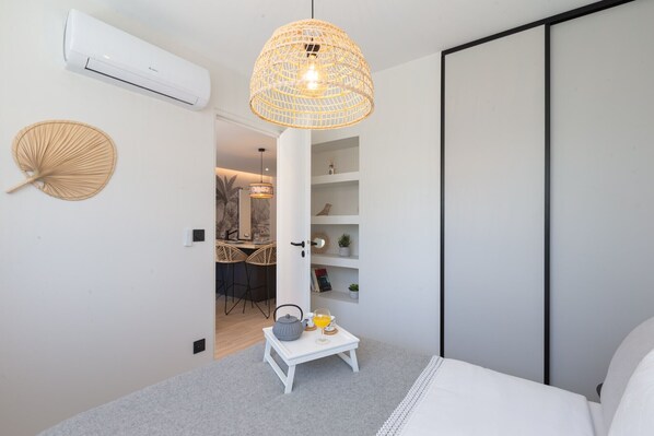 Vue depuis la chambre avec dressing