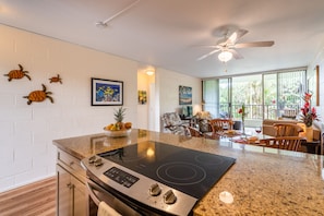 Hale Honu two bedroom condo beachfront at Carlsmith Park in Hilo