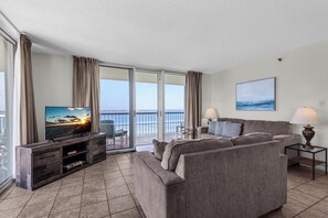 Living room with balcony access