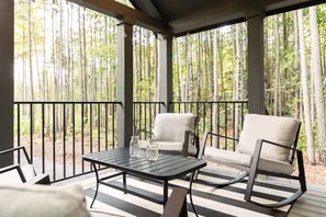 Covered Front Porch with Comfy Seating