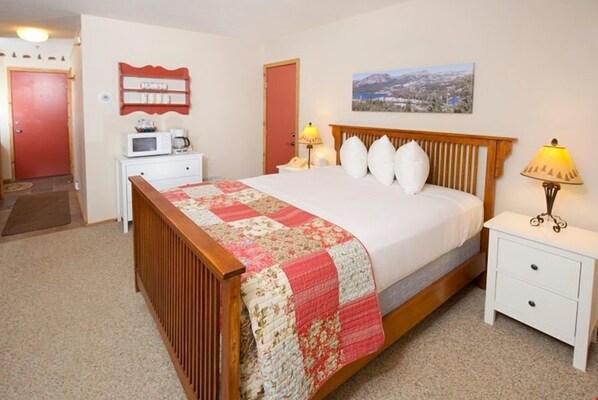 Drift to sleep in the comfortable queen bed