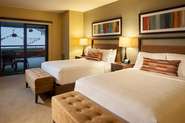 Get a good night's sleep in one of two plush queen sized beds.
