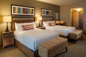 Get a good night's sleep in one of two plush queen sized beds.