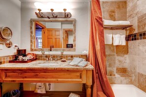 Get ready for your day in the bathroom.