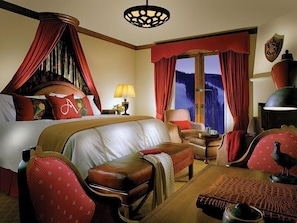 Get a good night's rest in the plush king bed.