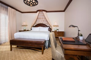 Get a good night's sleep in the plush queen bed.