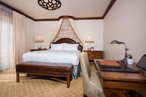 Get a good night's sleep in the plush queen bed.