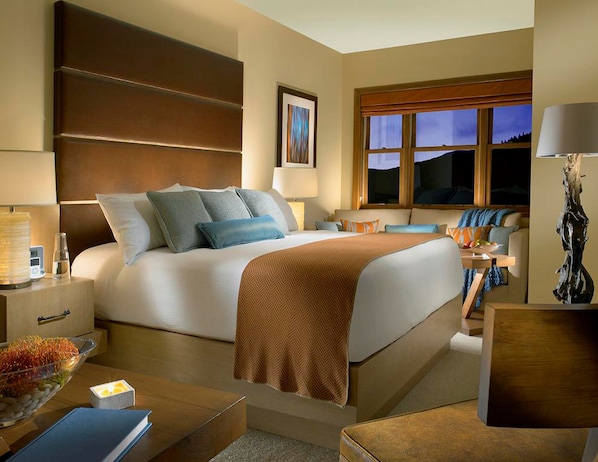 Get a good night's sleep in the plush king bed.