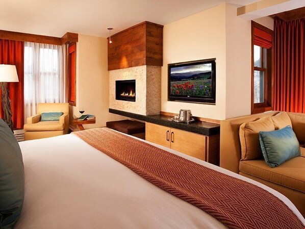 Get a good night's sleep in the plush king bed.