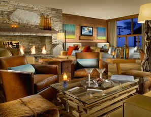 Enjoy the stunning lobby area and meet guests from all over the world by the fire