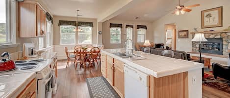 Kitchen with open floor plan