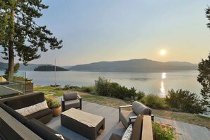 Incredible outdoor living spaces on the oceanside of the main house.