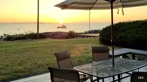 Catching sunset from the porch.