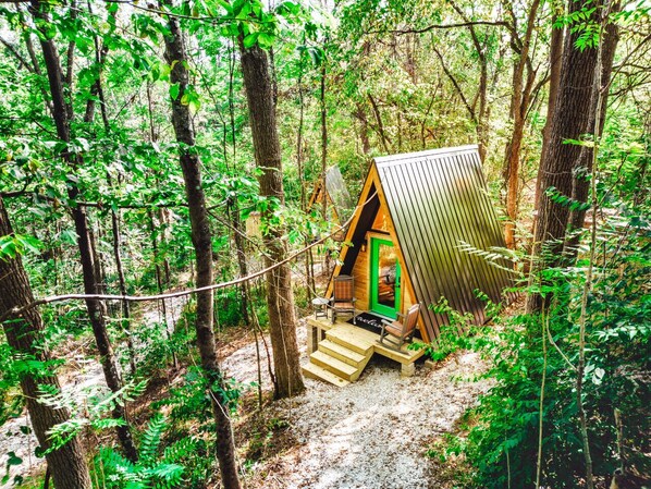 Welcome to The Green Getaway by The Hideaways. Your next secluded Ohio getaway spot.