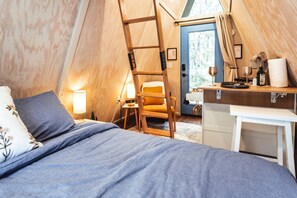 Your cozy living space of this tiny A-Frame secluded in nature