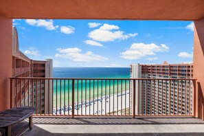 Balcony with coastal views