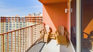 Balcony with coastal views