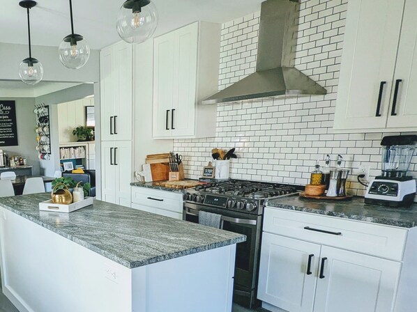 Gas Stove, Convection Oven, Microwave, Toaster, Cooking Oils, Spices & Blender