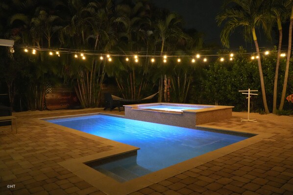 Pool at night