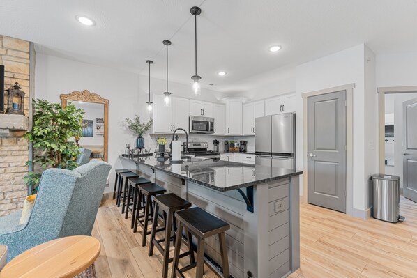 Experience luxury in our spacious condo, perfect for family gatherings.