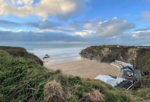 Lusty Glaze Beach is just a stroll away