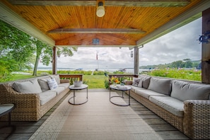 Covered Deck | Lakefront | 2-Story Home | Central Heating & A/C