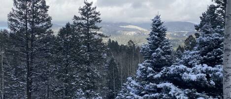 Balcony view with snow
