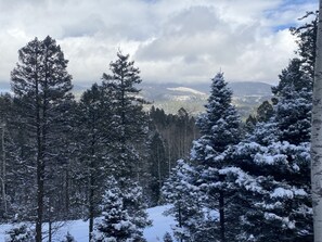 Balcony view with snow
