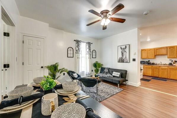 Allentown Vacation Rental | 1BR | 1BA | 1,200 Sq Ft | Stairs Required