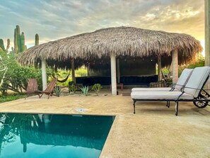 Palapa from the pool deck