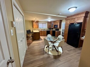 Fully equipped kitchen (looking from the dining area). 