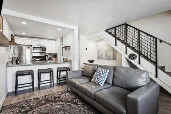 The home has been updated in recent years and has everything you need for a comfortable stay including a fully-equipped kitchen.