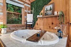 Soak up in our Jacuzzi Tub and enjoy the views.