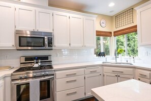 Enjoy the peaceful kitchen by cooking a homemade meal!