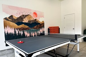 A new ping pong table along with other fun family games!