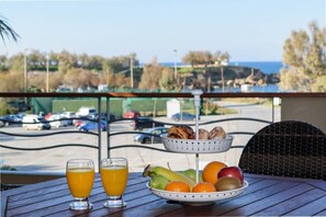 Enjoy your breakfast overlooking the sea.