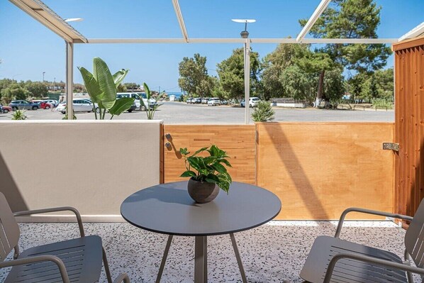 Patio with beautiful view.